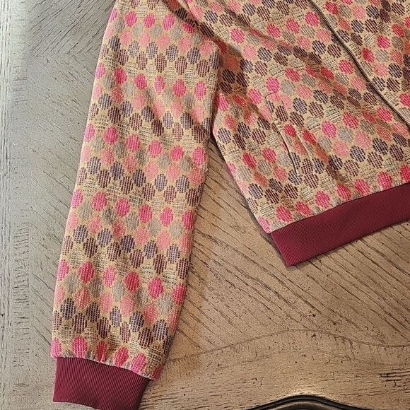 Chloe Oliver Anthropologie geo jacquard jacket size M excellent condition - Picture 2 of 11